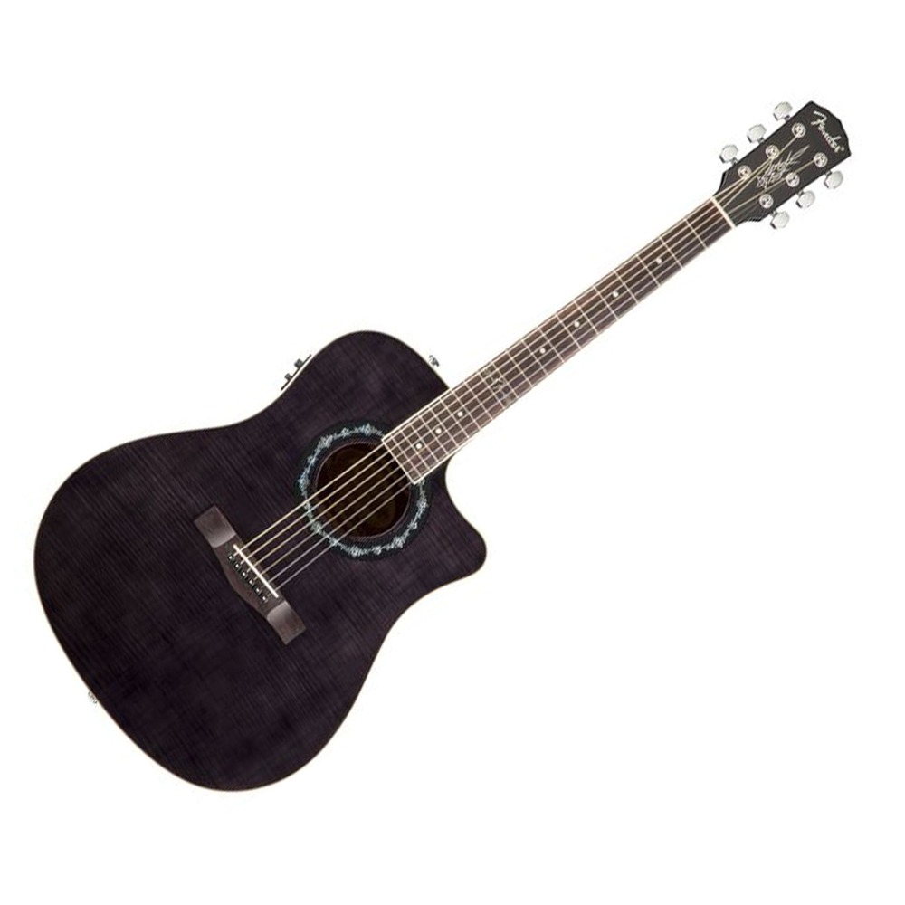 Электроакустическая гитара Fender T-BUCKET 300CE TRANSPARENT BLACK FLAME MAPLE