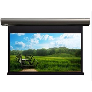 Экран для дома, настенно потолочный с электроприводом Lumien Cinema Tensioned Control 186x317 Matte White Sound LCTC-100133