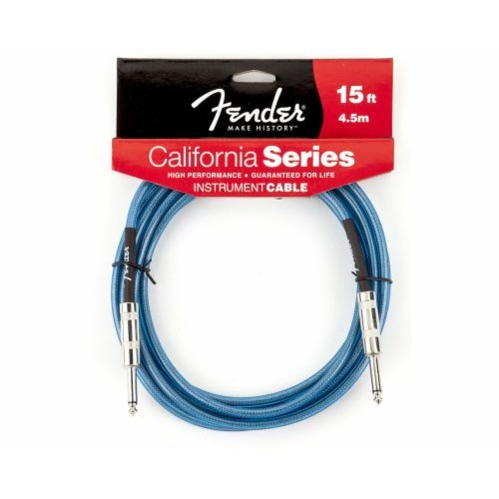 Кабель аудио 1xJack - 1xJack Fender 15 CALIFORNIA INSTRUMENT CABLE LAKE PLACID BLUE