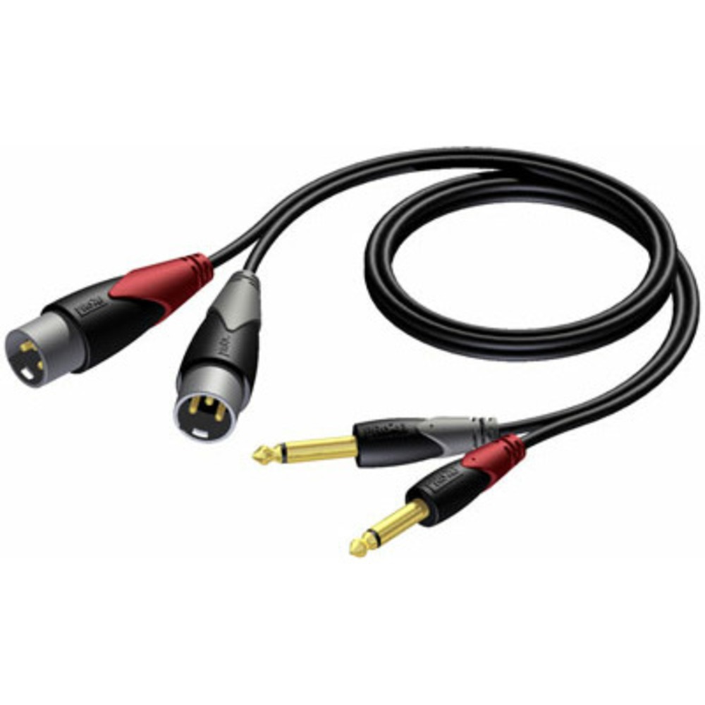 Кабель аудио 2xJack - 2xXLR Procab CLA708/1 1.0m