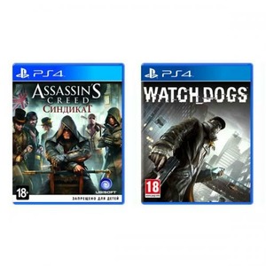 Игровая приставка Sony PlayStation 4 1TB матовая черная + Assassins Creed Синдикат + Watchdogs