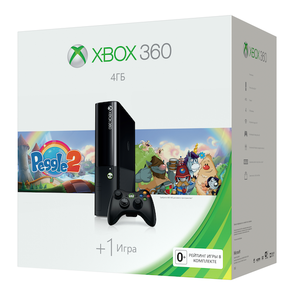 Игровая приставка Microsoft Xbox 360 E 4GB + Peggle2