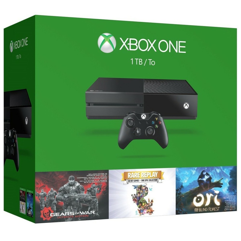 Игровая приставка Microsoft Xbox One 1 TB + Gears of War Ultimate/Rare Replay + код Ori and the BlindForrest + геймпад в подарок