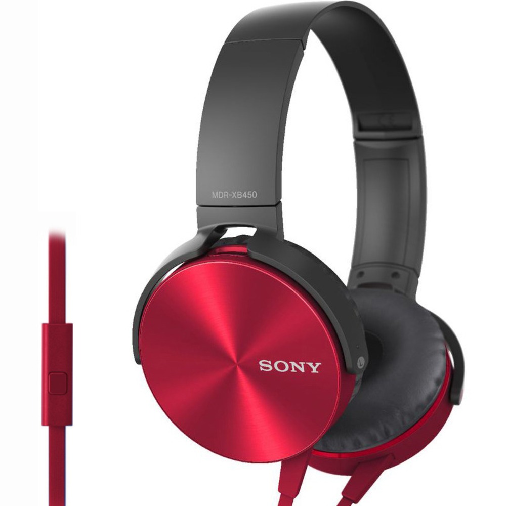 Наушники мониторные классические Sony MDR-XB450 AP Red