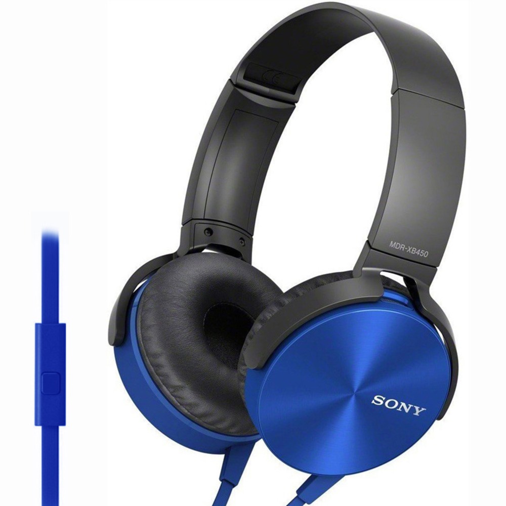 Наушники мониторные классические Sony MDR-XB450 AP Blue