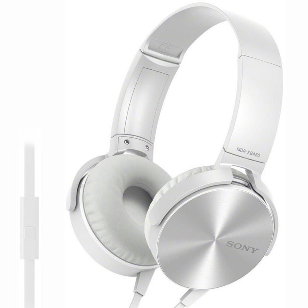 Наушники мониторные классические Sony MDR-XB450 AP White