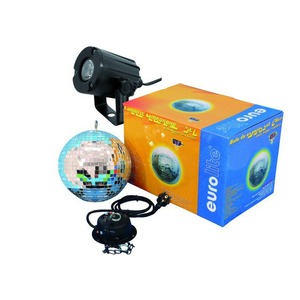 Комплект с зеркальным шаром Eurolite Mirror Ball 20 cm SET LED 6000K