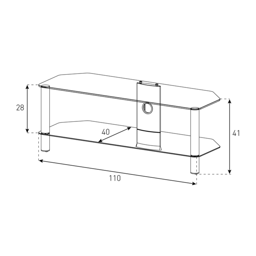 Тумба для ТВ Sonorous NEO 2110 С SLV