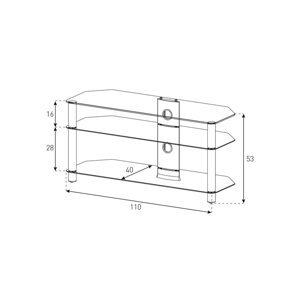 Тумба для ТВ Sonorous NEO 3110 С SLV