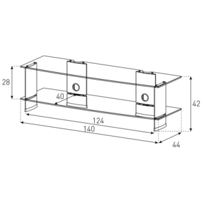 Тумба для ТВ Sonorous PL 3150C-SLV