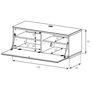 Тумба для ТВ Sonorous ST 110i BLK BLK BS