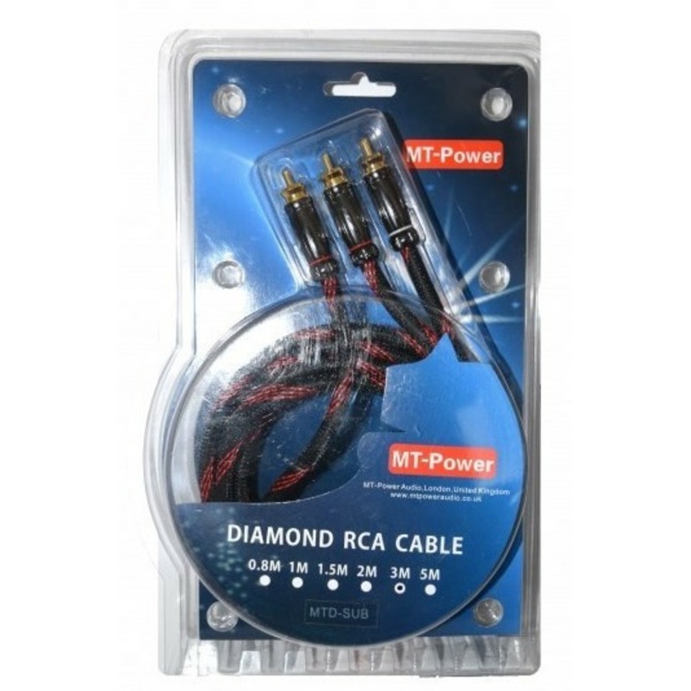 Кабель сабвуферный 1xRCA - 2xRCA MT Power 89508103 Diamond Subwoofer 2.0m