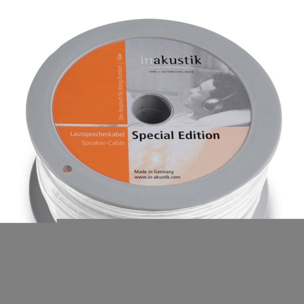 Кабель акустический с катушки двухжильный Inakustik 010024369 Star LS Special Edition White 2 x 1.5 (мини катушка) 30.0m