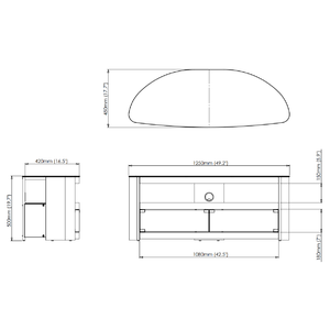 Тумба для ТВ AVF Burghley FS1250BURPB