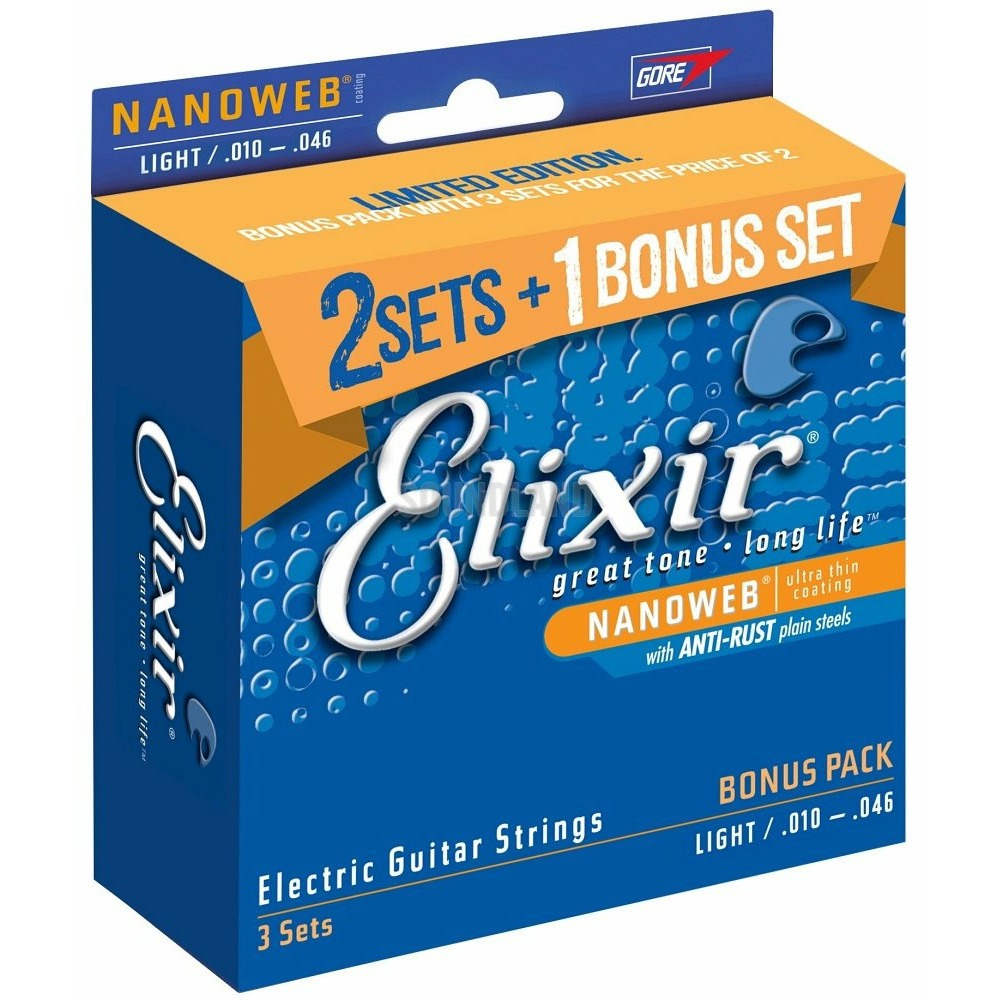 Elixir 12002 струны для электрогитары anti rust nanoweb super light фото 54