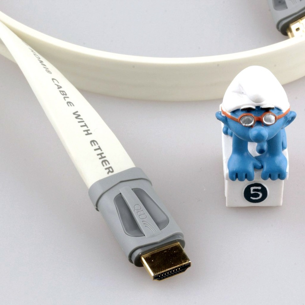 Кабель HDMI - HDMI QED (QE7402) Performance e-Flex HDMI White 2.0m