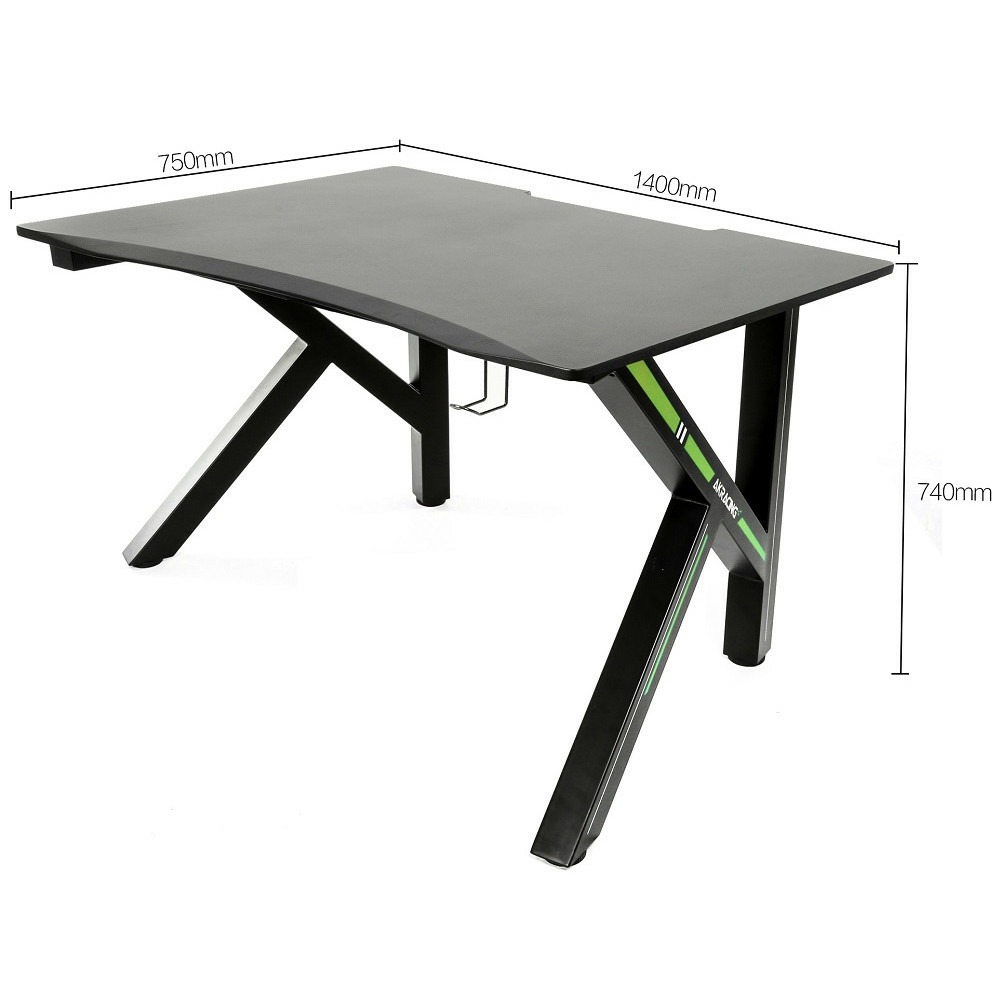 AKRacing GAMING DESK 140 black green