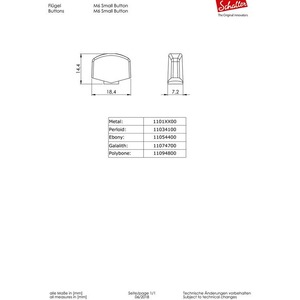 Комплект одиночной колковой механики SCHALLER 10560420.01.50 Original F-Series Locking