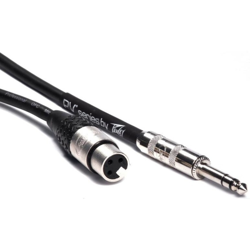 Кабель аудио 1xJack - 1xXLR PEAVEY PV 10 TRS TO FEMALE XLR 3.0 m