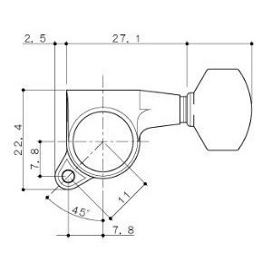 Колки локовые Gotoh SG381-MG-07-C- L6