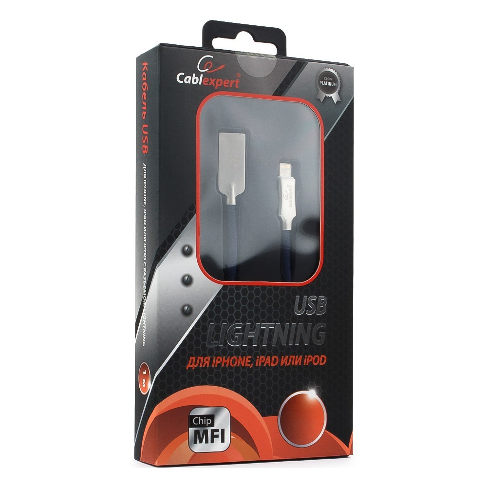 Кабель USB 2.0 Тип A - Lightning Cablexpert CC-P-APUSB02Bl-1.8M 1.8m