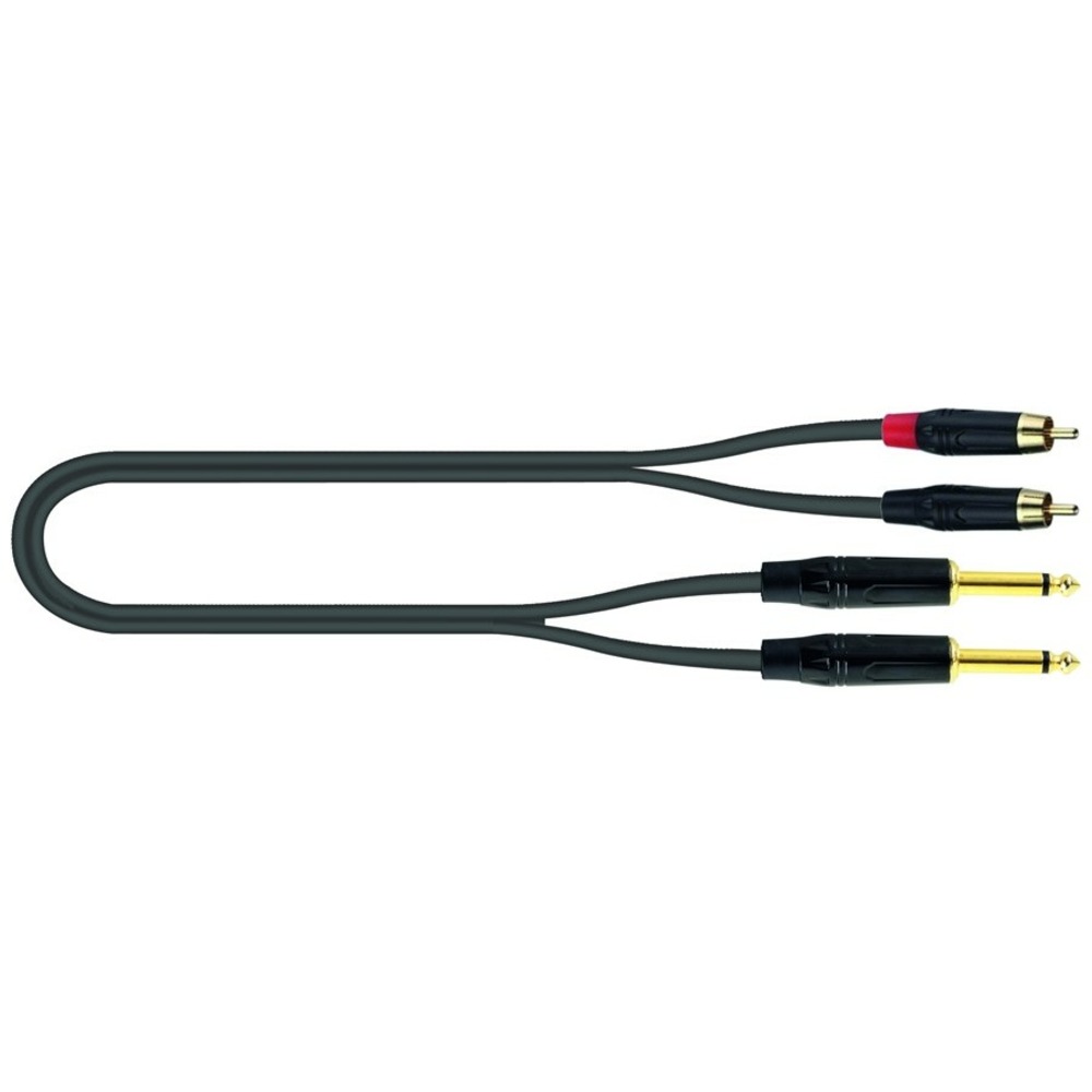 Кабель аудио 2xJack - 2xRCA QUIK LOK JUST 2RCA2J 1 1.0m