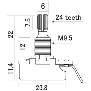 Потенциометр для гитар CTS CTS-A500