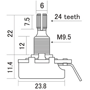 Потенциометр для гитар CTS CTS-B250