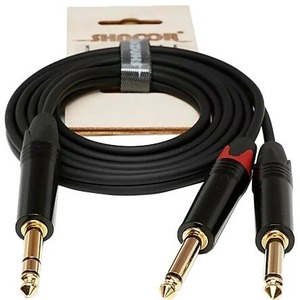 Кабель аудио 1xJack - 2xJack Shnoor JS2JM 1.5m