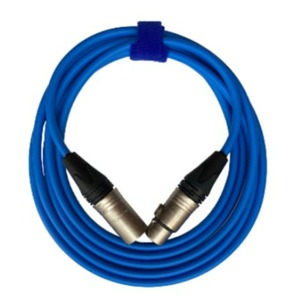 Кабель аудио 1xXLR - 1xXLR GS-PRO XLR3F-XLR3M blue 0.5m