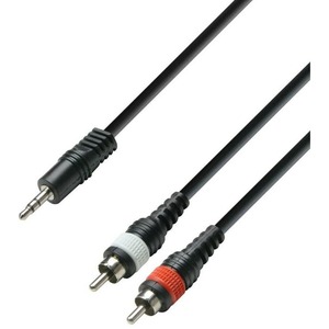 Кабель аудио 1xMini Jack - 2xRCA Adam Hall K3YWCC0100 1.0m