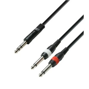 Кабель аудио 1xJack - 2xJack Adam Hall K4YVPP0090 0.9m