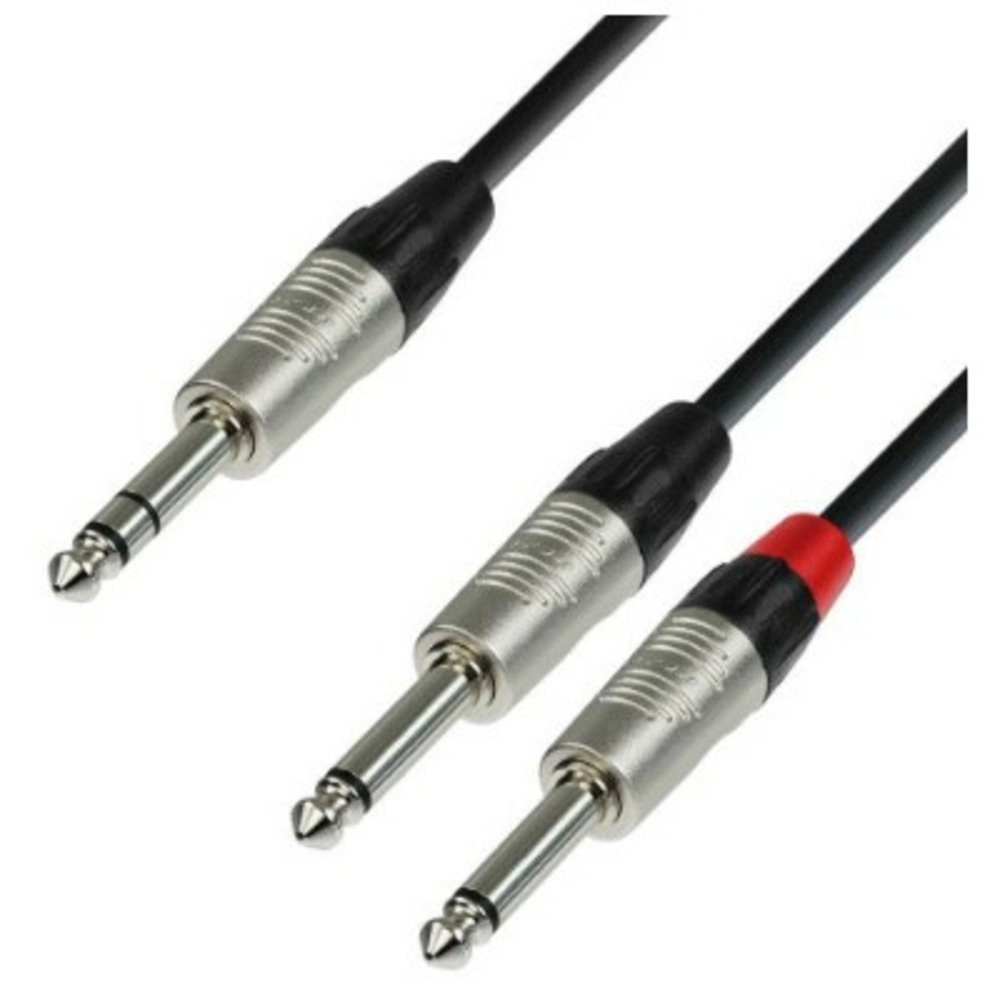 Кабель аудио 1xJack - 2xJack Adam Hall K4YVPP0150 1.5m