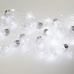 Гирлянда светодиодная «Ретро-лампы» Neon-Night 303-095 3 м, белое свечение, батарейки 3хАА