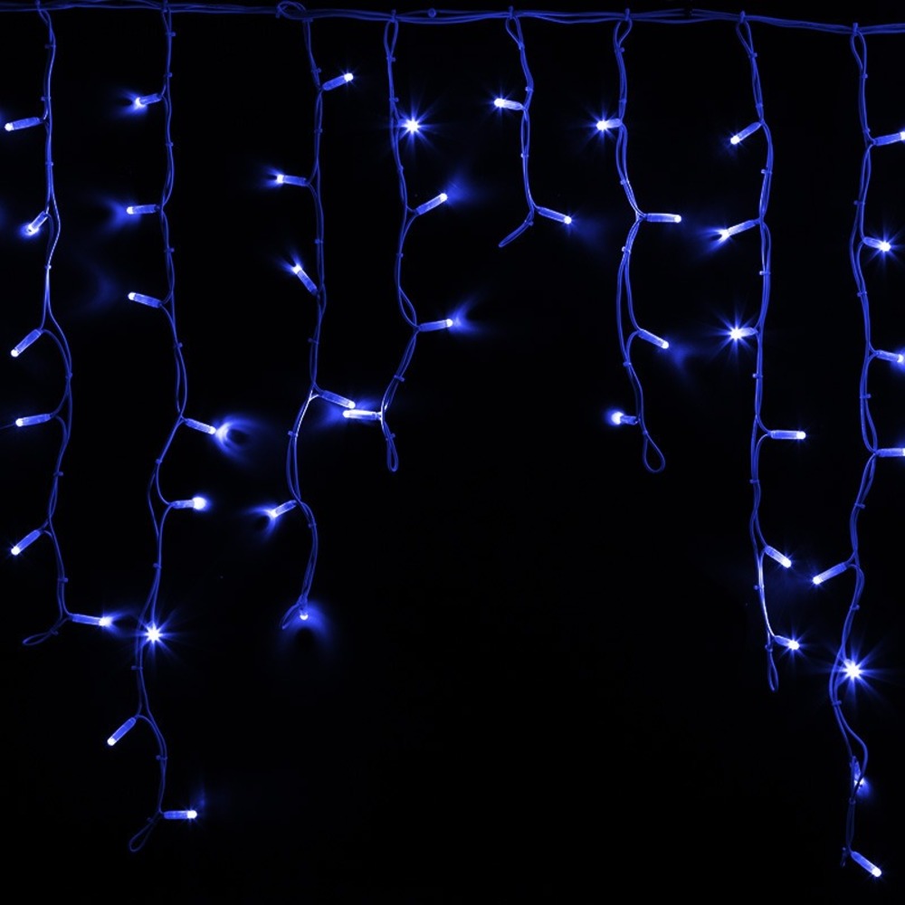 Гирлянда Neon-Night 255-283 Айсикл светодиодный, 5,6 х 0,9 м, белый провод КАУЧУК, 230 В, диоды синие, 240 LED