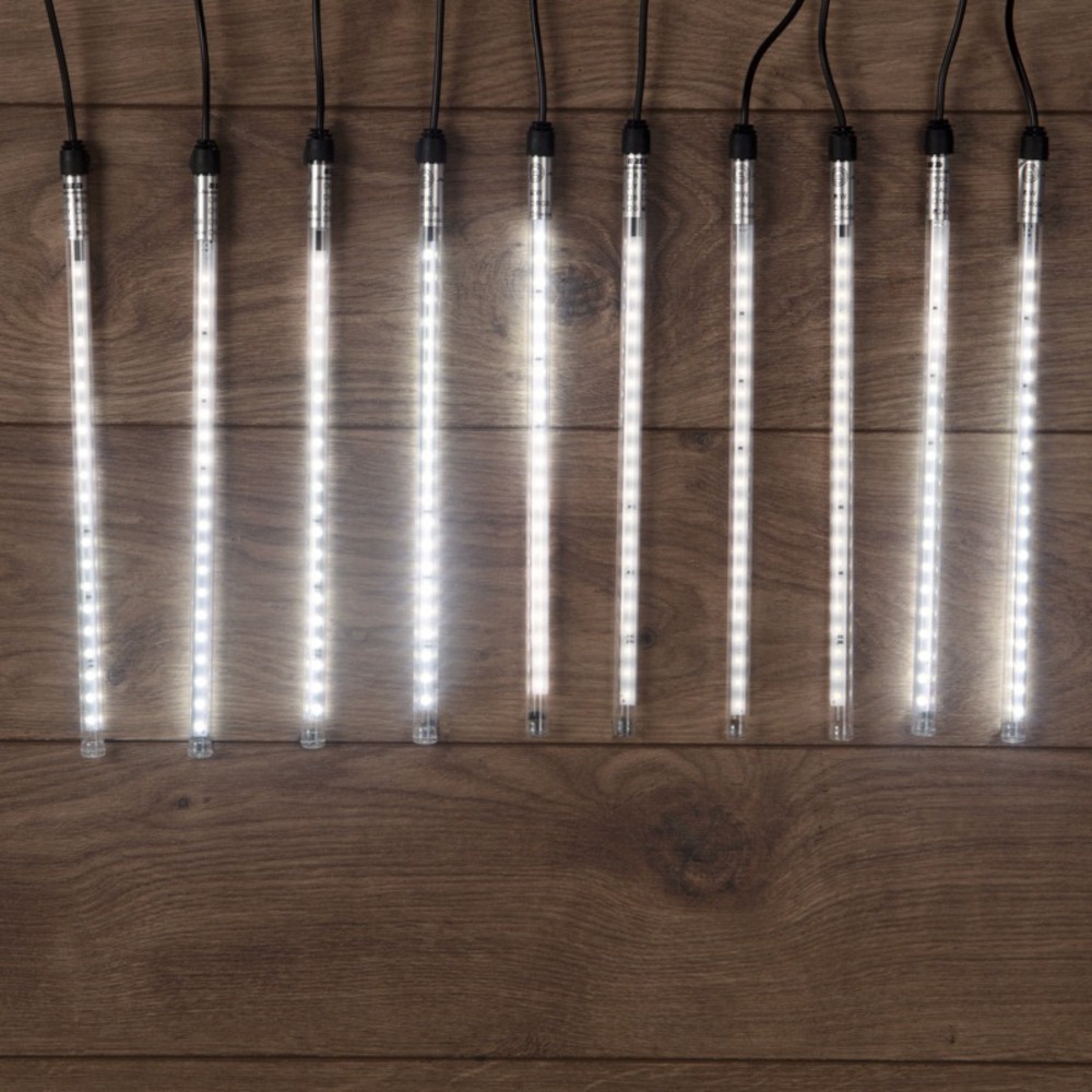Гирлянда «Тающие сосульки» Neon-Night 256-425 24 В, комплект 10 шт. х 30 см, шаг 100 см, 420 LED, белый, соединяются