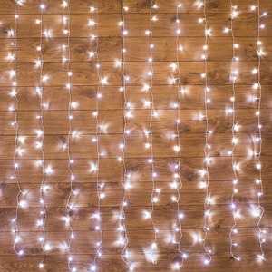 Гирлянда "Светодиодный Дождь" Neon-Night 235-055 2,5x2м, свечение с динамикой, прозрачный провод, 230 В, диоды БЕЛЫЕ