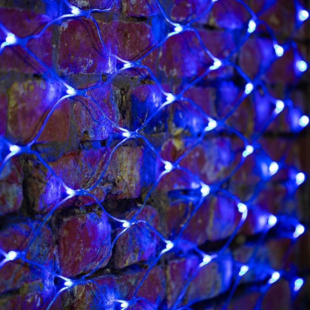 Гирлянда Сеть Neon-Night 215-043 2х1,5м, свечение с динамикой, прозрачный ПВХ, 288 LED, 230 В, цвет Синий