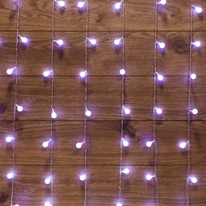 Гирлянда "Светодиодный Дождь" Neon-Night 235-045 1,5*1,5 м, с насадками шарики, свечение с динамикой, 230 В, диоды Белый