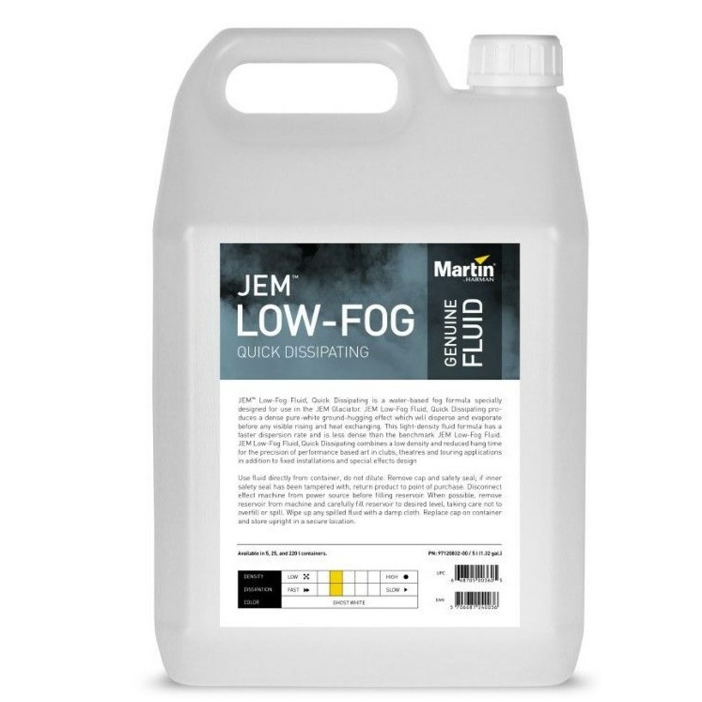 Жидкость для генераторов тяжелого дыма Martin Low-Fog Fluid Quick Dissipating 5 l