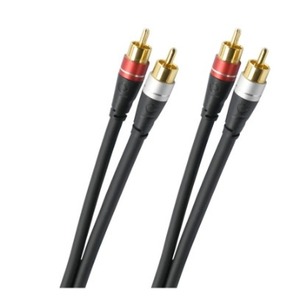 Кабель аудио 2xRCA - 2xRCA GS-PRO 2RCA-2RCA black 1.5m