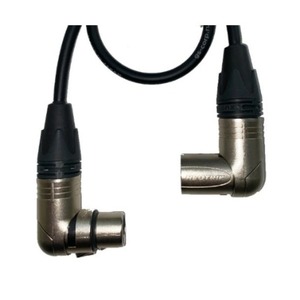 Кабель аудио 1xXLR - 1xXLR GS-PRO XLR3M-R угловой - XLR3M-R угловой 5m