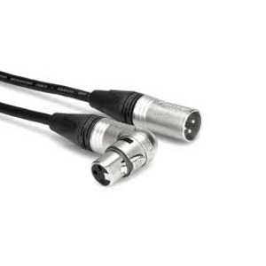 Кабель аудио 1xXLR - 1xXLR GS-PRO XLR3F-R угловой - XLR3M 1m