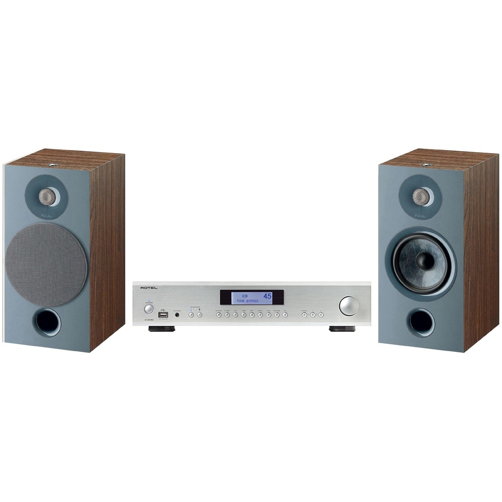 Комплект стерео системы - Rotel A12MKII Silver + Focal Chora 806 Dark Wood