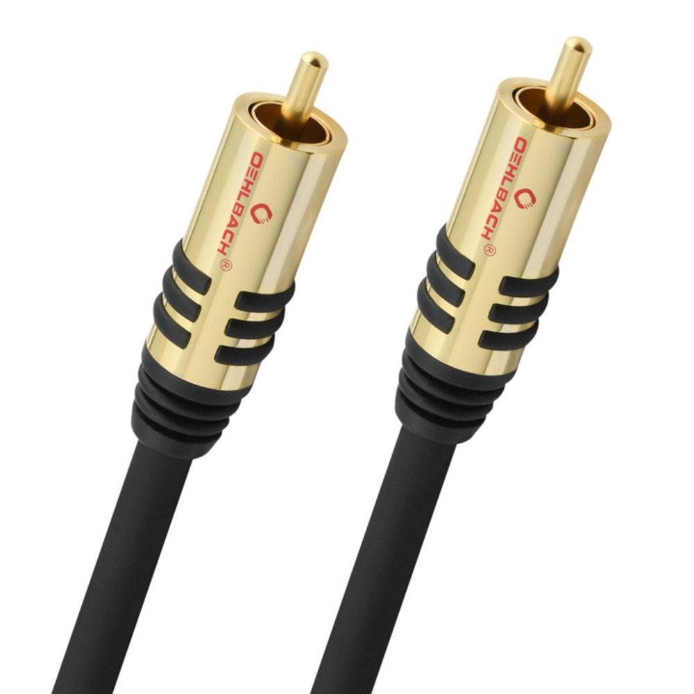 Кабель сабвуферный 1xRCA-1xRCA Oehlbach 21535 Performance NF Sub Black 5.0m