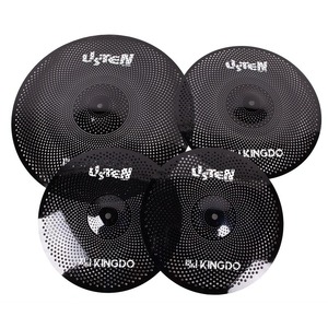 Тарелка для ударной установки KINGDO LOW VOLUME SET 14"+16"+18"+20" BLACK