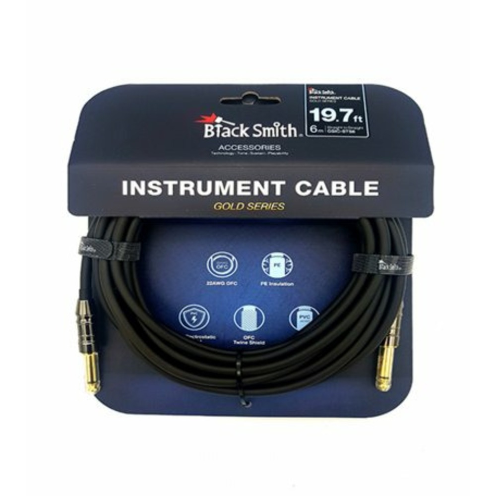 Кабель аудио 1xJack - 1xJack BlackSmith Instrument Cable Gold Series 19.7ft GSIC-STS6