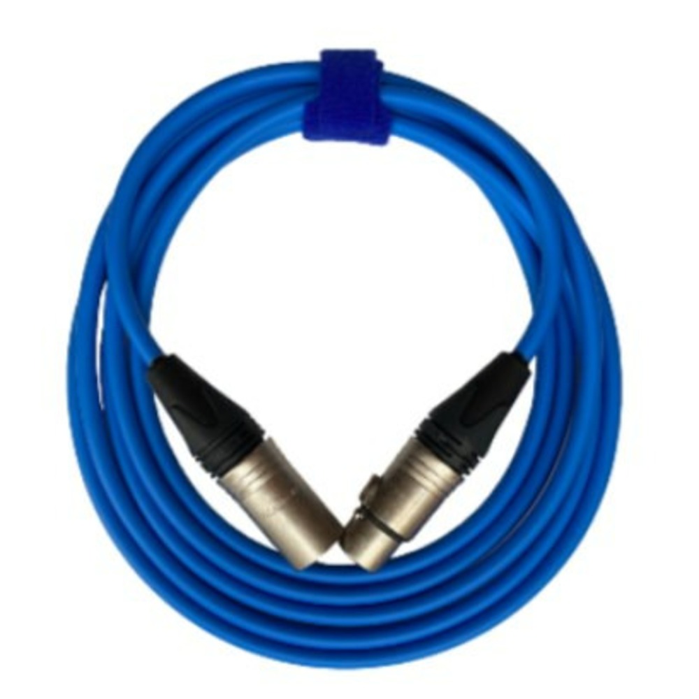 Кабель аудио 1xXLR - 1xXLR GS-PRO XLR3F-XLR3M blue 15.0m