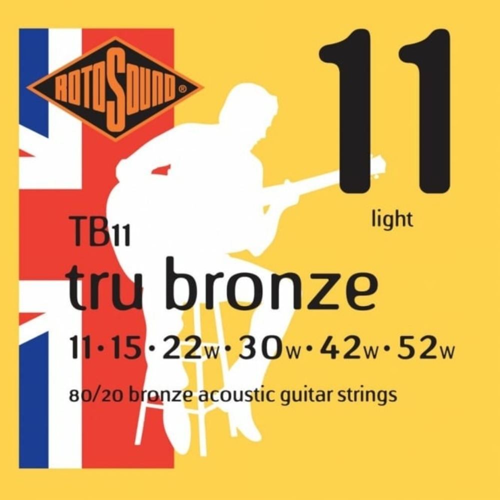 Струны для акустической гитары ROTOSOUND TB11 STRINGS 80/20 BRONZE