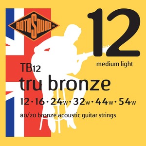 Струны для акустической гитары ROTOSOUND TB12 STRINGS 80/20 BRONZE